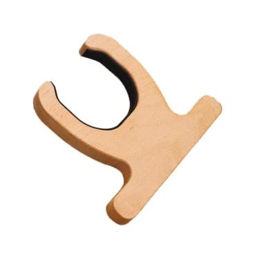 Imagem de YIJU Suporte de parede chinês Hulusi, prateleira de parede portátil para instrumentos chineses, suporte para taco de beisebol para presente, palco, casa, Marrom Claro