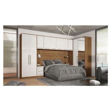 Imagem de Quarto De Casal Irlanda Ambiente Composição 3 Amêndola Branco - Demartêz