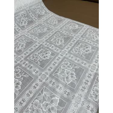 Imagem de Toalha de Mesa Plástica Rendada - Corte RETO 1 mt - Leia descrição Toa