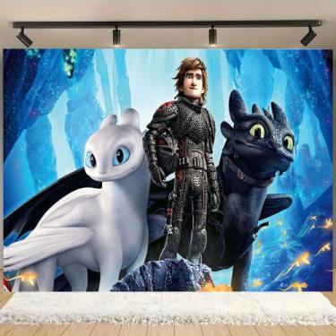 Imagem de Painel de festa infantil decorativo do Banguela - Shopp do Adesivo, P1