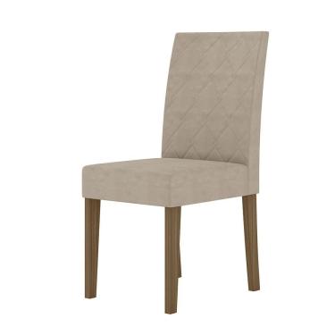 Imagem de Mesa De Jantar Retangular Poliman Helo Com 4 Cadeiras Marrom Com Bege