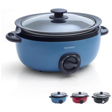 Imagem de Panela Elétrica Antiaderente 3,2L com Aquecimento Uniforme para Cozinhar com Praticidade e 3 Níveis de Temperatura, 110V 163W, Eamoment,