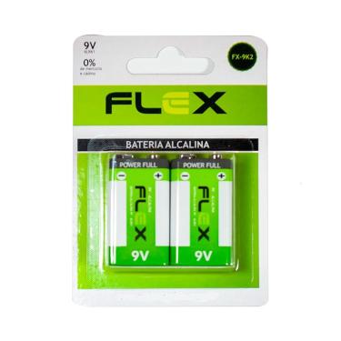 Imagem de Duas Baterias Alcalina De 9 Volts Flexgold Fx-9k2 - AC2967