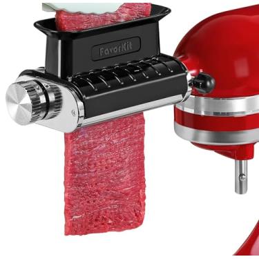 Imagem de Acessório de amaciador de carne ajustável com 3 espessuras para misturadores KitchenAid, acessórios de processador de cuber de bife para auxiliar de cozinha, pode ser lavado na lava-louças, preto