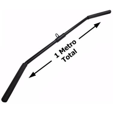 Imagem de Kit 1 Barra Puxador Costas 1 Reto 1 Curvo 1 Corda Triceps - Famafit