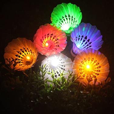 Imagem de Inngree LED Shuttlecock Badminton, [6 Pack] 6 Color Shuttlecock Dark Night Goose Feather Glow Birdies Lighting for Outdoor Indoor Sport Activities