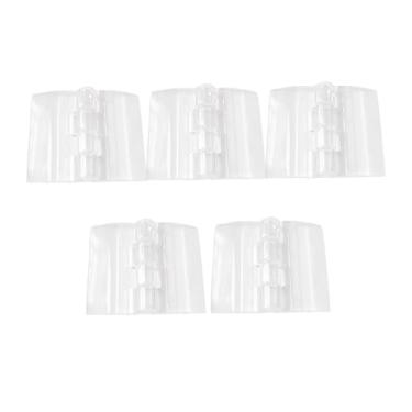 Imagem de 5 peças de dobradiças dobráveis de acrílico contínuo de piano para artesanato, tampa de aquário, armário, móveis, suporte de exibição DIY caixa transparente etc. (25 x 33 mm)