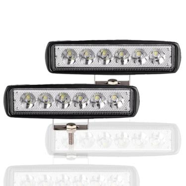 Imagem de Um par de faróis impermeáveis - faixa de luz auxiliar universal para carros, motocicletas, caminhões, SUVs e veículos off-road (Par)