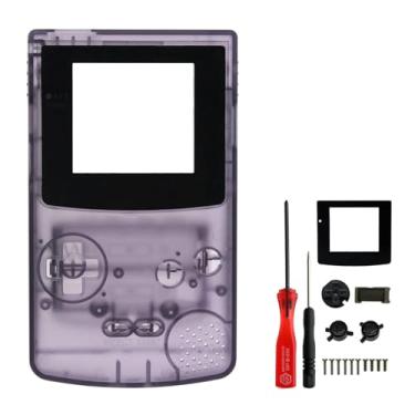 Imagem de OSTENT Capa de substituição completa para Nintendo GBC Gameboy Color Console Cor Transparente Roxo
