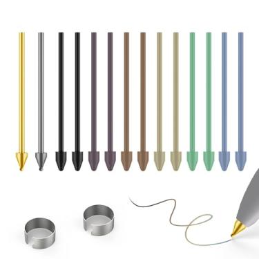 Imagem de Pontas coloridas de plástico/metal de substituição para Samsung Galaxy Tab S10/S9/S8/S7/S6 Series S Pen, celular S25/S24/S23/S22 Ultra S, pontas/pontas + clipe + caixa de armazenamento (2 cores de