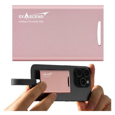 Imagem de Exascend Element SSD portátil de 2 TB, unidade de estado sólido externa de 20 Gbps, até 2.000 MB/s, suporte magnético, suporta gravação direta 4K ProRes 60fps