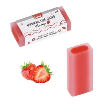 Imagem de Borracha Transparente de Frutas com Cheirinho - BRW, Morango