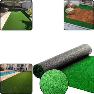 Imagem de 16m2 Grama Sintética Decorativa Esportiva 7mm 2x8 Metros - master conf
