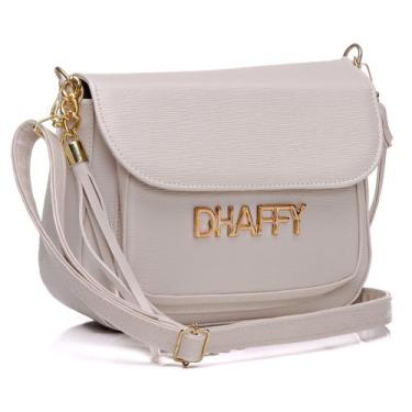 Imagem de Bolsa Feminina Com Bolso E Alça Transversal - Dhaffy Bolsas, Creme