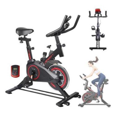 Imagem de Bike Bicicleta Ergométrica Spinning Profissional 150KG Academia com Pa