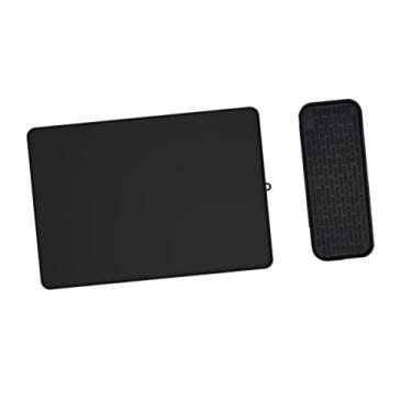 Imagem de YWJLQH Conjunto de Tapetes de Silicone para Café, Tapetes de Bar, Tapetes de Prato Removíveis para Escorredor de Pratos de, Preto, Tamanho real