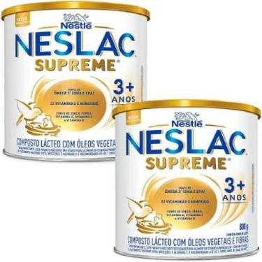 Imagem de Kit com 2 Neslac Supreme Composto Lácteo 800g cada