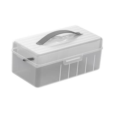 Imagem de Generic Caixa de gerenciamento de cabos com tampa Hub USB Suprimentos transparentes Cabos Acessórios de escritório Roteador de mesa Caixa organizadora de com