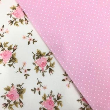 Imagem de Composê Kit Tecido Tricoline Estampado Angel 2 cortes 50x1,50mt - Teci