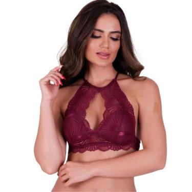 Imagem de Sutiã Frente Unica com Bojo Decotado e Renda Marina - NAKA MODAS, GG, 