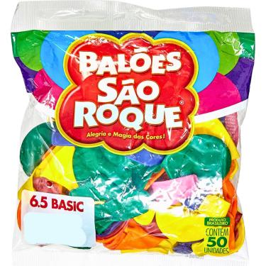 Imagem de Balão 6,5 Liso Pacote Com 50 Un Decoração Festa São Roque