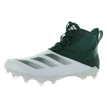 Imagem de adidas Tênis de futebol americano unissex adulto Adizero Chaos, Calçado branco/verde escuro/calçado branco, 41 BR