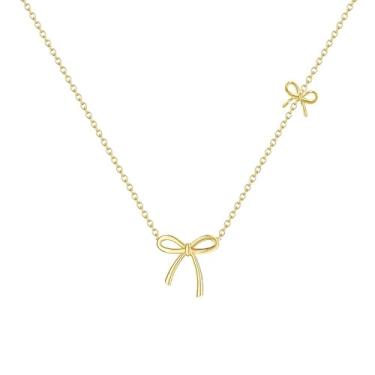 Imagem de MBW Colar de ouro/prata para mulheres, moderno, delicado banhado a ouro 14 K, gargantilha de pérola, corrente fina de prata, fofo, impermeável, simples, joias de aniversário, presentes de casamento