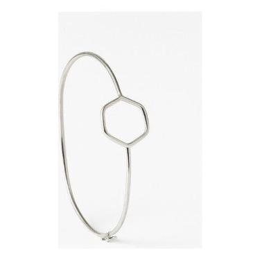 Imagem de Bracelete Fio Redondo Detalhe Hexagonal Casual 1.5mm - NoBrand