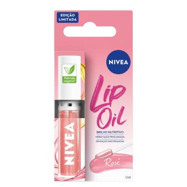 Imagem de Hidratante Labial Lip Oil Nivea Brilho Nutritivo Rosé 5,5ml