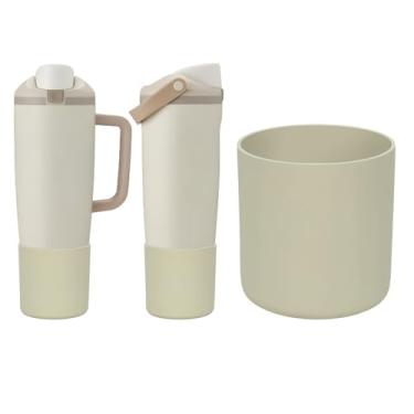 Imagem de ZXFYE Bota superior compatível com garrafa de água e copo FreeSip Sway da Owala de 850 g 1,134 g, antiarranhões e antiderrapante, grande capa protetora de silicone para Owalaa Sway