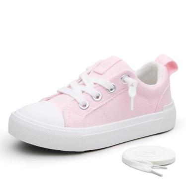 Imagem de Weestep Tênis infantil de lona sem cadarço para meninos e meninas, rosa, 13 Little Kid