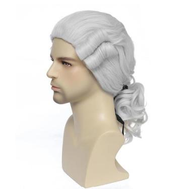 Imagem de Peruca colonial Byoubyou Judge Washington Halloween Cosplay