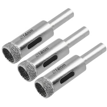 Imagem de Serra Copo Diamantada 14Mm Porcelanato Vidro Mármore 03 Un - Fertak