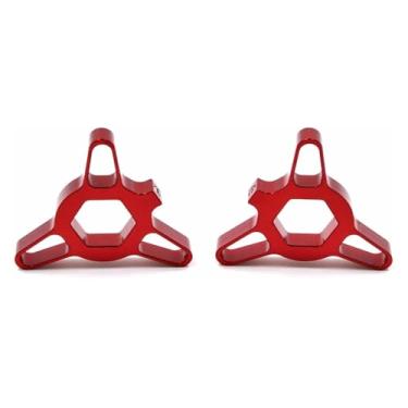 Imagem de BYYINGSUS Ajustadores universais de pré-carga de garfo dianteiro de corrida de motocicleta 14 mm 17 mm 19 mm 22 mm compatível com R1 R3 (14 mm vermelho)