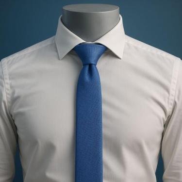 Imagem de Azul serenity oxford - gravata para congresso e casamentos - Dmais Gra