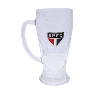 Imagem de Caneca vidro bola futebol 630ml tricolor  são paulo