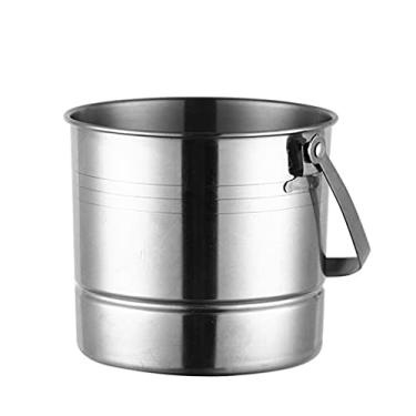 Imagem de Baldes de gelo isolados balde de champanhe balde de gelo de aço inoxidável com alça balde de gelo bar doméstico balde de gelo 1L balde refrigerador para vinho/cerveja balde de champanhe