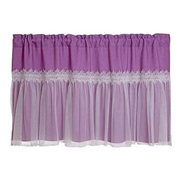 Imagem de LUOFDCLDDD Cortina, cortina curta blackout janela de banheiro cortina curta isolamento térmico quarto cortina opaca pequena meia janela tratamento/roxo/200 cm * 60 cm/200.7 cm*61.0 cm