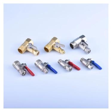 Imagem de 1/10.2 cm 1/5.1 cm RO filtro de água entrada tipo T válvula esférica aço inoxidável peças de encaixe macho fêmea rosca conector rápido (2)