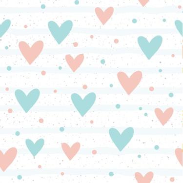 Imagem de VaryFloral Papel de parede de coração descasque e cole papel de parede rosa e azul verde amor para quarto de crianças papel de contato decorativo de coração fofo para prateleira Cabient papel de