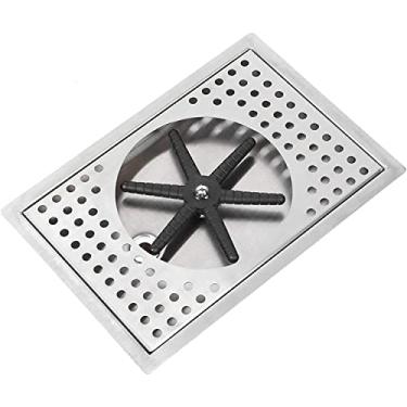 Imagem de Enxaguador de vidro, lavador de copos, enxágue de limpeza de vidro com sprays laterais, ralo e bandeja coletora para bar e cafeteria