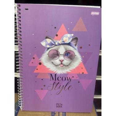 Imagem de Caderno Universitário Gatinha e Cachorrinho Jandai Pet Holic - 1 Matér
