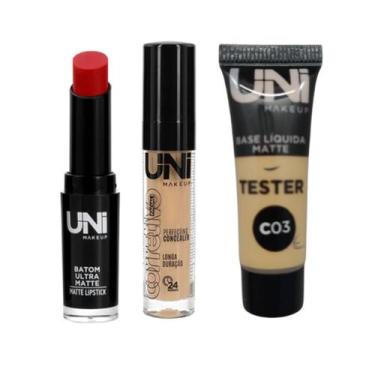 Imagem de Batom Ultra Matte Base Líquida Matte Corretivo Facial Cor Vibrante Lon