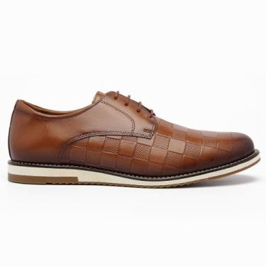 Imagem de Sapato Social Oxford Masculino Couro Pinhão 12020 - GGFontanezi, Café,