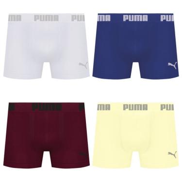 Imagem de Kit 4 Cuecas Puma Boxer Sem Costura Masculina