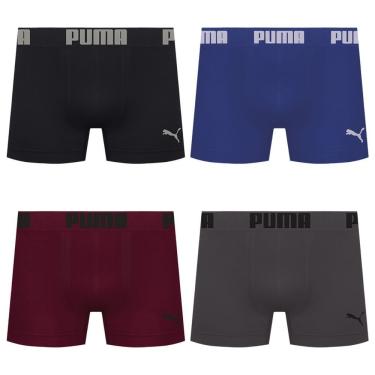 Imagem de Kit 4 Cuecas Puma Boxer Sem Costura Masculina