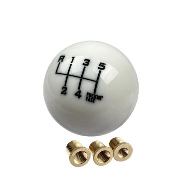 Imagem de Manopla Cambio Universal Tunning 6 Marchas Estilo BR Branco