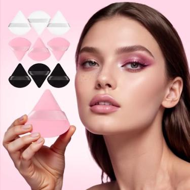 Imagem de 9 Pçs Puff de Maquiagem Macio para Rosto Solto Mineral Corpo Pó Veludo Base Cosmética Esponja Sob os Olhos Beleza Maquiagem Ferramentas