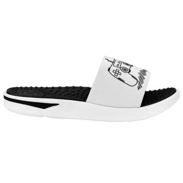 Imagem de Chinelo Slide Molekinho Video Game Menino 2421.122 - Branco-Masculino