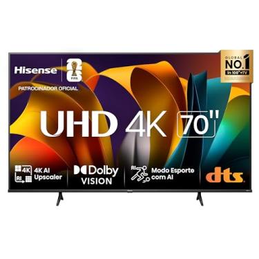Imagem de Hisense Smart TV UHD 4K DLED 70" Polegadas 70A6N com HDR10+ Dolby Vision Game Mode Controle por Voz Alexa Built-In AirPlay